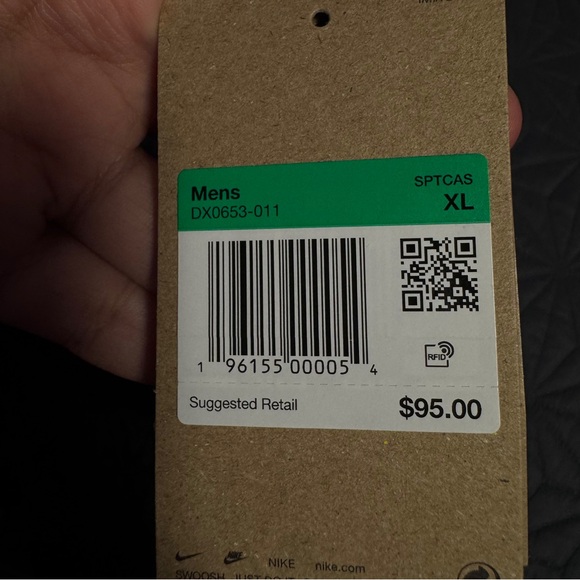 Nike Black Track Pants with White Swoosh Logo - Picture 4 of 6